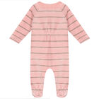 Baby Girls Pink Velour Babygrows (2 Pack), 1, hi-res